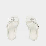 サンダル・ミュール Leath S.Leath Sandales - Alexander Mcqueen - Leather - Ivoir Leath S.Leath Sandales - Alexander Mcqueen - Leather