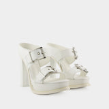 サンダル・ミュール Leath S.Leath Sandales - Alexander Mcqueen - Leather - Ivoir Leath S.Leath Sandales - Alexander Mcqueen - Leather