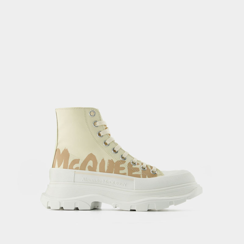 Tread Slick Sneakers - Alexander Mcqueen - Black/White - Leather