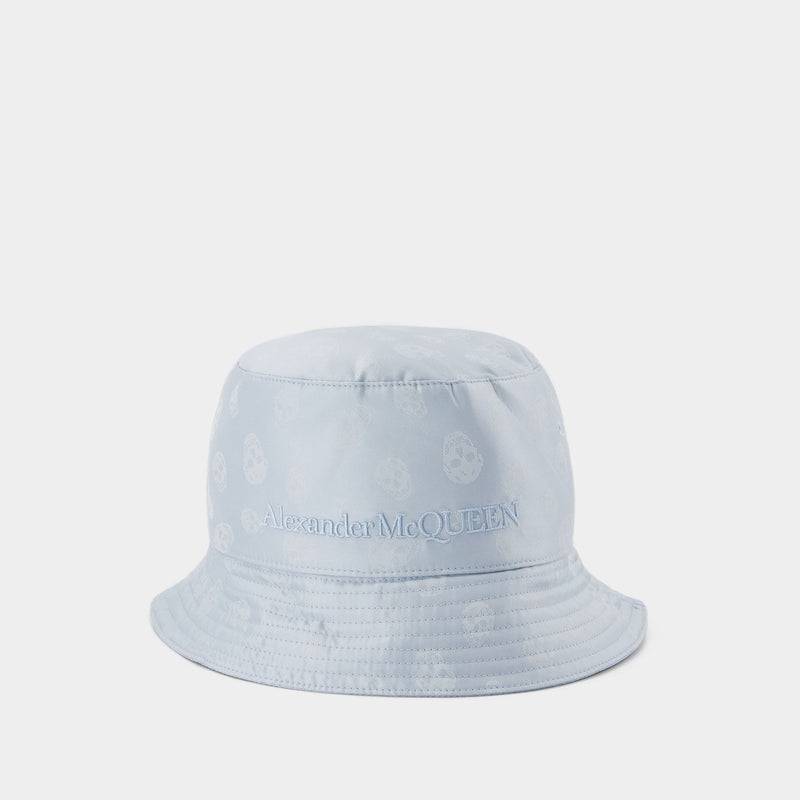 Skull Jacquard Hat - Alexander Mcqueen -  Sky Blue - Cotton