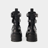 Ankle Boots - Alexander Mcqueen - Black/White - Leather