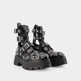Ankle Boots - Alexander Mcqueen - Black/White - Leather