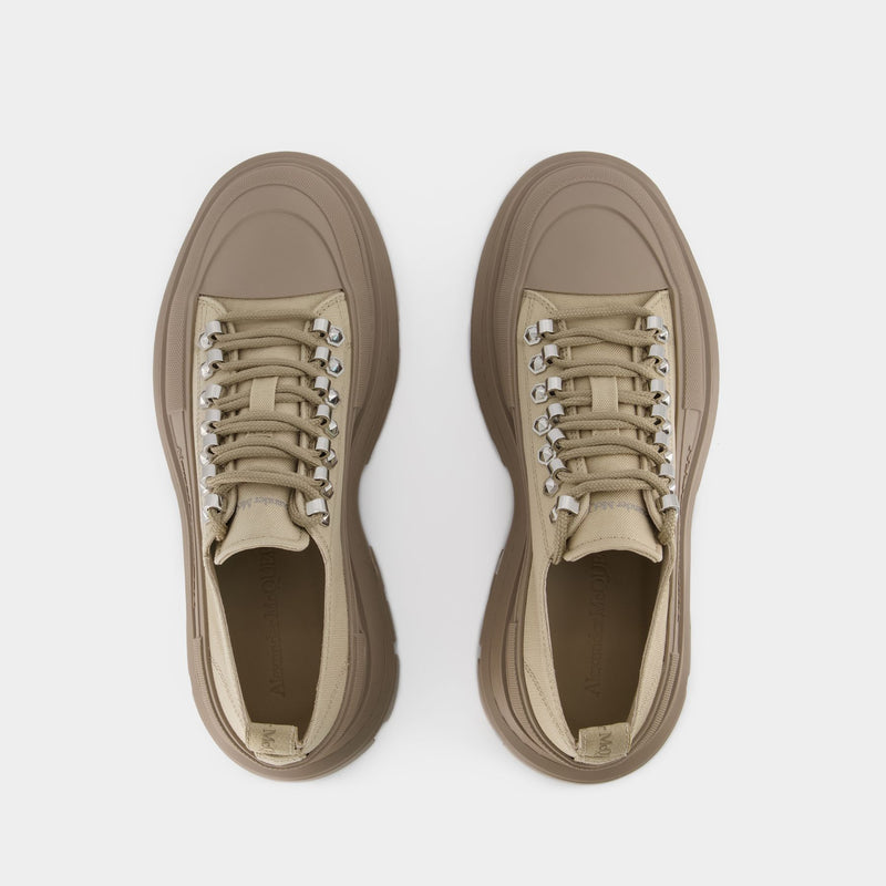 Tread Slick Sneakers - Alexander Mcqueen - Brown - Canvas