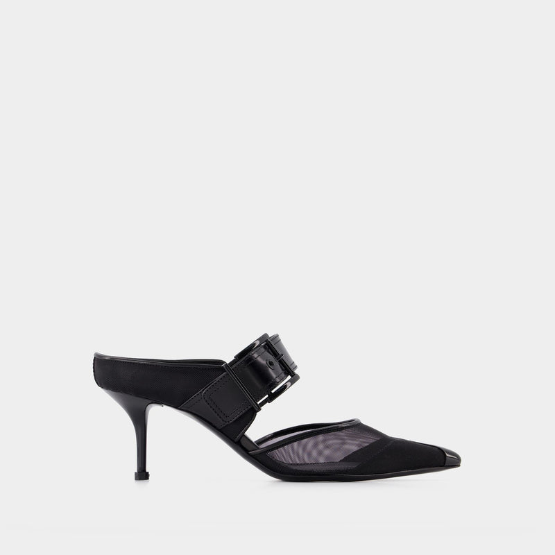 Punk Buckle Pumps - Alexander Mcqueen - Black - Leather