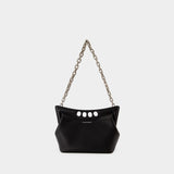 The Small Peak Hobo Bag - Alexander McQueen - Leather - Black