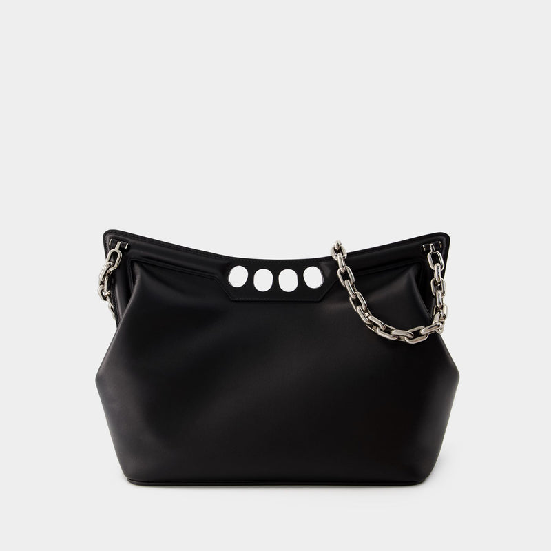 The Peak Hobo Bag - Alexander McQueen - Leather - Black