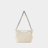 The Small Peak Hobo Bag - Alexander McQueen - Leather - Soft Ivory