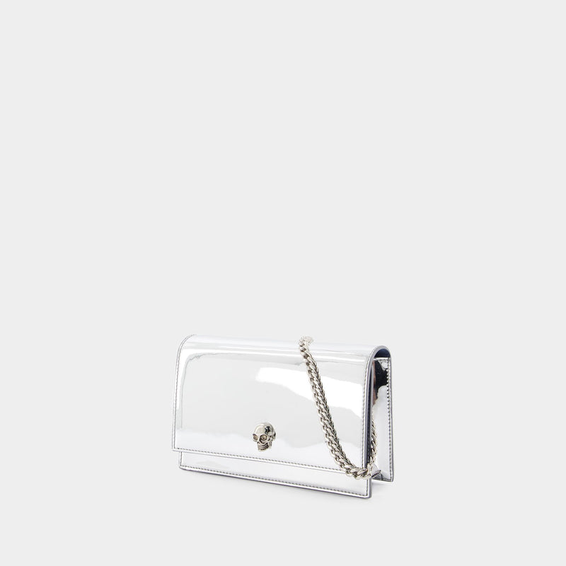 Small Skull Bag Crossbody - Alexander McQueen - Leather - Silver