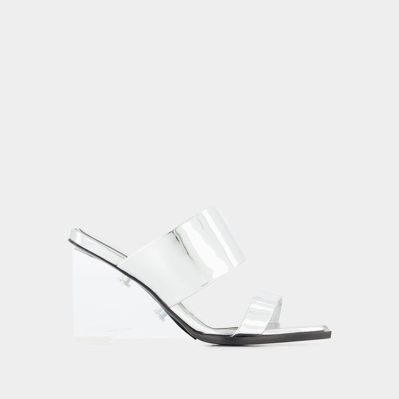 Sandals - Alexander Mcqueen - Silver - Leather