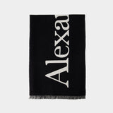 Classic Logo Scarf - Alexander Mcqueen - Wool - Black
