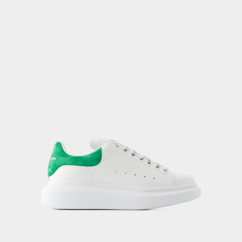 Oversized Sneakers - Alexander Mcqueen - Leather - White/Green