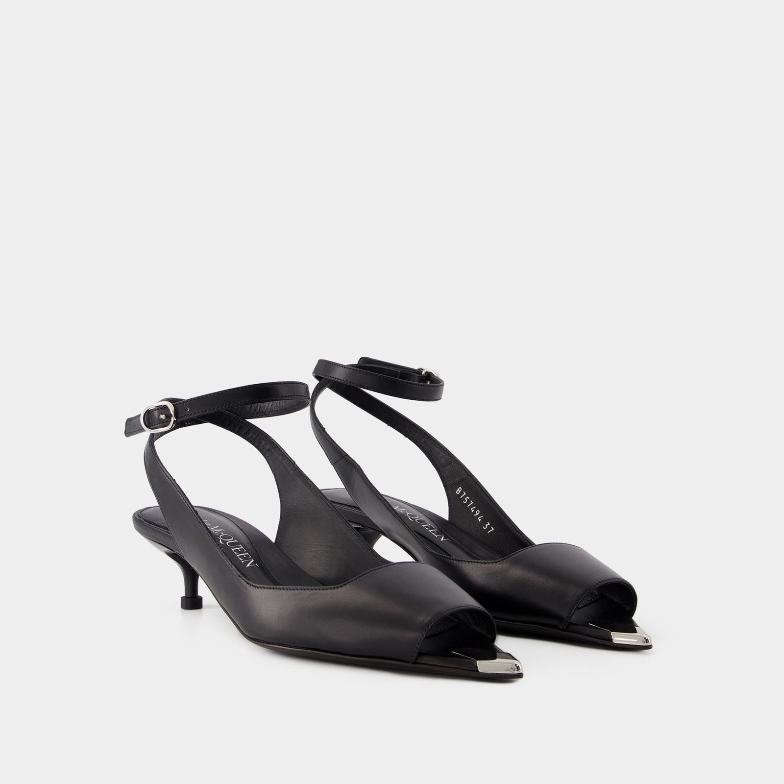 サンダル・ミュール Punk Sandals - Alexander Mcqueen - Leather - Black/Silver Punk Sandals - Alexander Mcqueen - Leather - Black/Silver