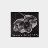 Orchid Skull Scarf - Alexander McQueen - Wool - Black