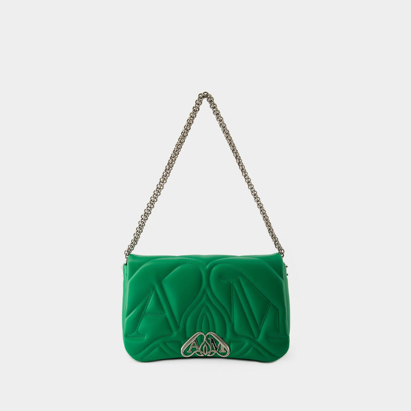The Seal Crossbody Bag Alexander McQueen Leather Green