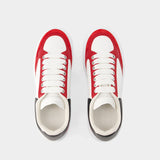 Oversized Sneakers - Alexander Mcqueen - Leather - White/Red