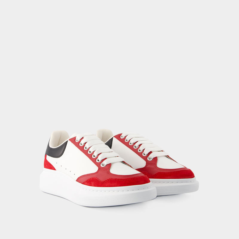 Oversized Sneakers - Alexander Mcqueen - Leather - White/Red