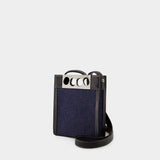 Mini Tote Bag - Alexander Mcqueen - Leather - Denim/Black