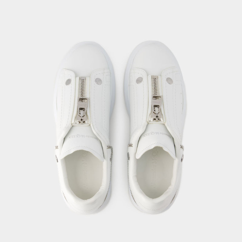 Oversized Sneakers - Alexander Mcqueen - Leather - White/Silver