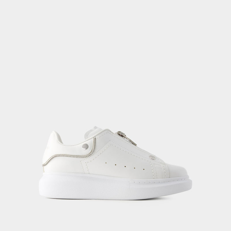 Oversized Sneakers - Alexander Mcqueen - Leather - White/Silver