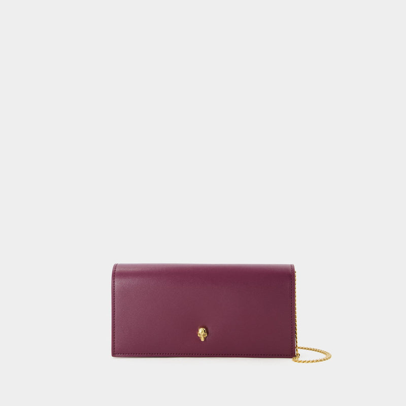 Wallet On Chain - Alexander Mcqueen - Leather - Burgundy