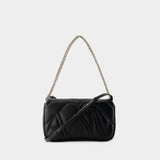 ショルダーバッグ・ポシェット ALEXANDER MCQUEEN BLACK LEATHER SMALL SEAL SHOULDER BAG Alexander McQueen Black Leather Small The Seal Shoulder Bag