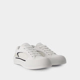 Oversized Sneakers - Alexander McQueen - Leather - White/Black
