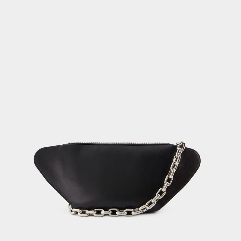 Biker Bumbag Belt Bag - Alexander McQueen - Leather - Black