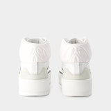Oversized Sneakers - Alexander McQueen - Leather - White/Black