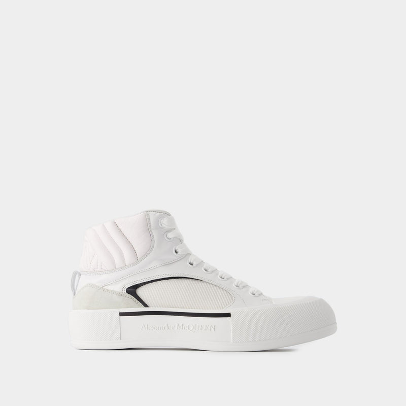 Oversized Sneakers - Alexander McQueen - Leather - White/Black