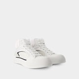 Oversized Sneakers - Alexander McQueen - Leather - White/Black