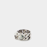 Skl & Pearl Ring - Alexander McQueen - Metal - Metallic