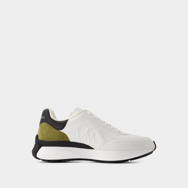 Sprint Runner Sneakers - Alexander McQueen - Calfskin - White