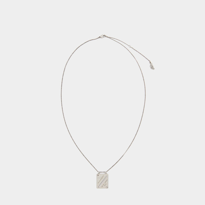 Identity Tag Necklace - Alexander McQueen - Metal - Metallic