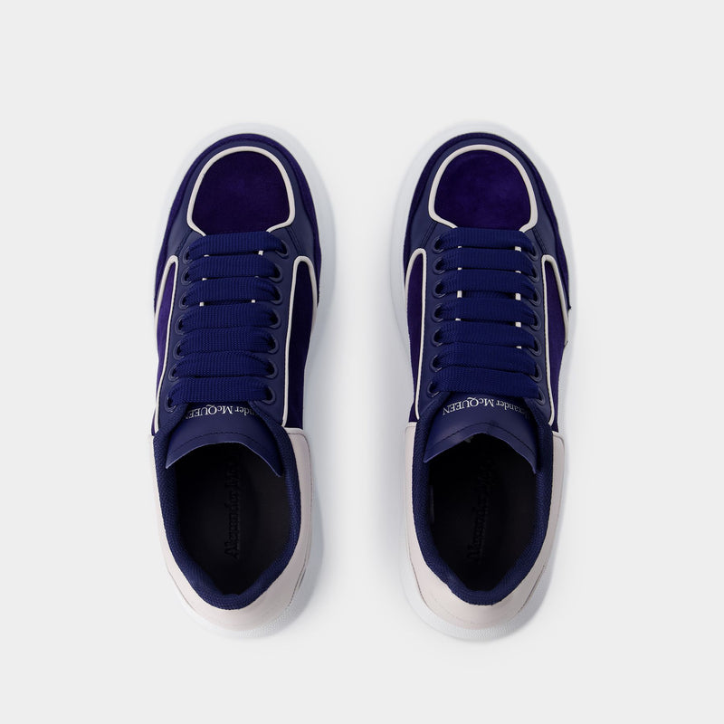 Oversized Sneakers - Alexander McQueen - Leather - Blue/Grey