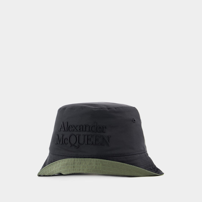 Low Rever Bucket Hat - Alexander McQueen - Polyester - Khaki