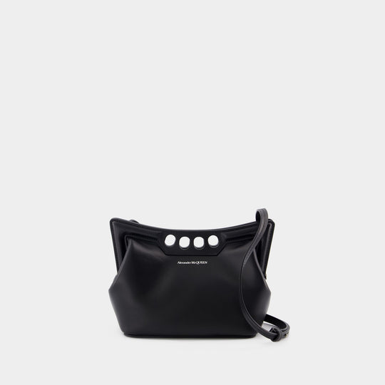 The Mini Peak Purse - Alexander McQueen - Leather - Black