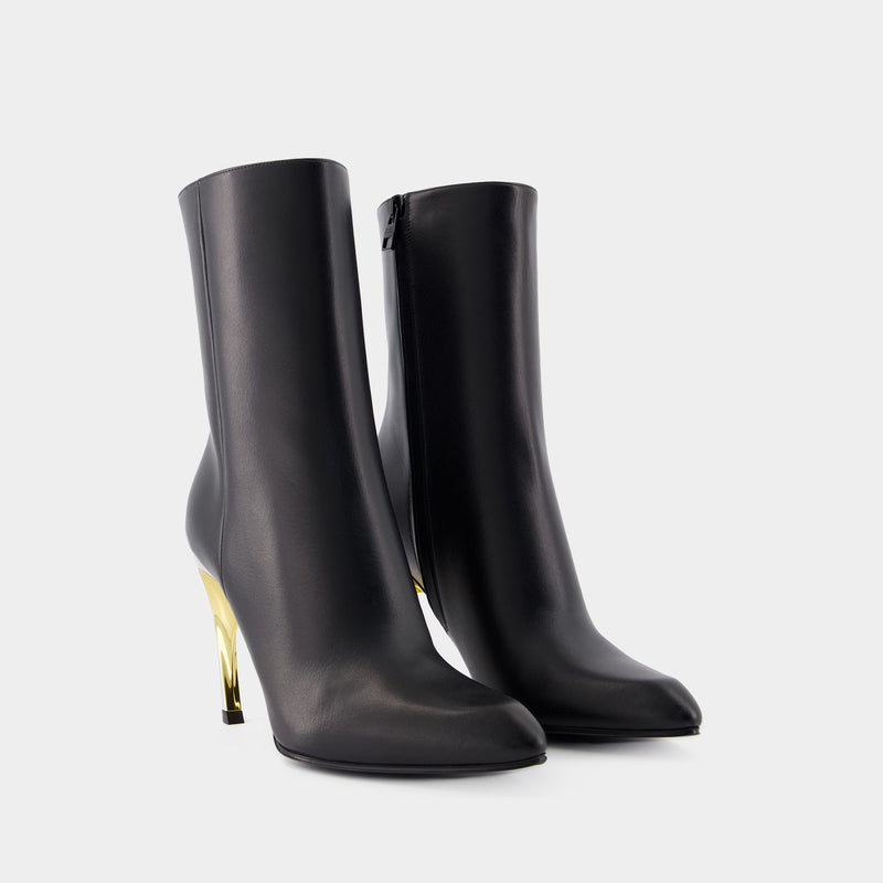 Seal Ankle Boots - Alexander McQueen - Calfskin - Black