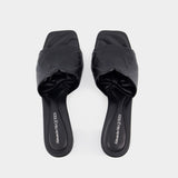 Seal Heeled Sandals - Alexander McQueen - Leather - Black