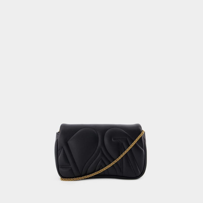 The Mini Seal Crossbody - Alexander McQueen - Metal - Black