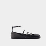 Cage Ballerinas - Alexander McQueen - Leather - Black