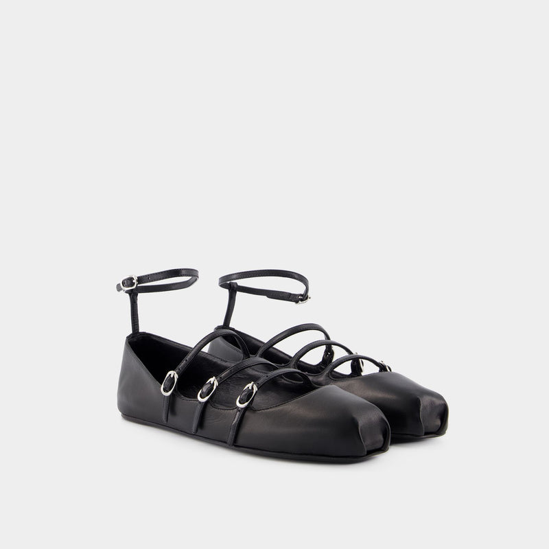 Cage Ballerinas - Alexander McQueen - Leather - Black