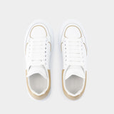 Oversized Sneakers - Alexander McQueen - Leather - White/Camel