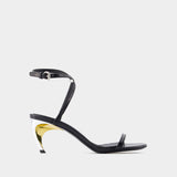 Armadillo Sandals - Alexander McQueen - Calfskin - Black