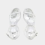 Seal Heeled Sandals - Alexander McQueen - Leather - Silver