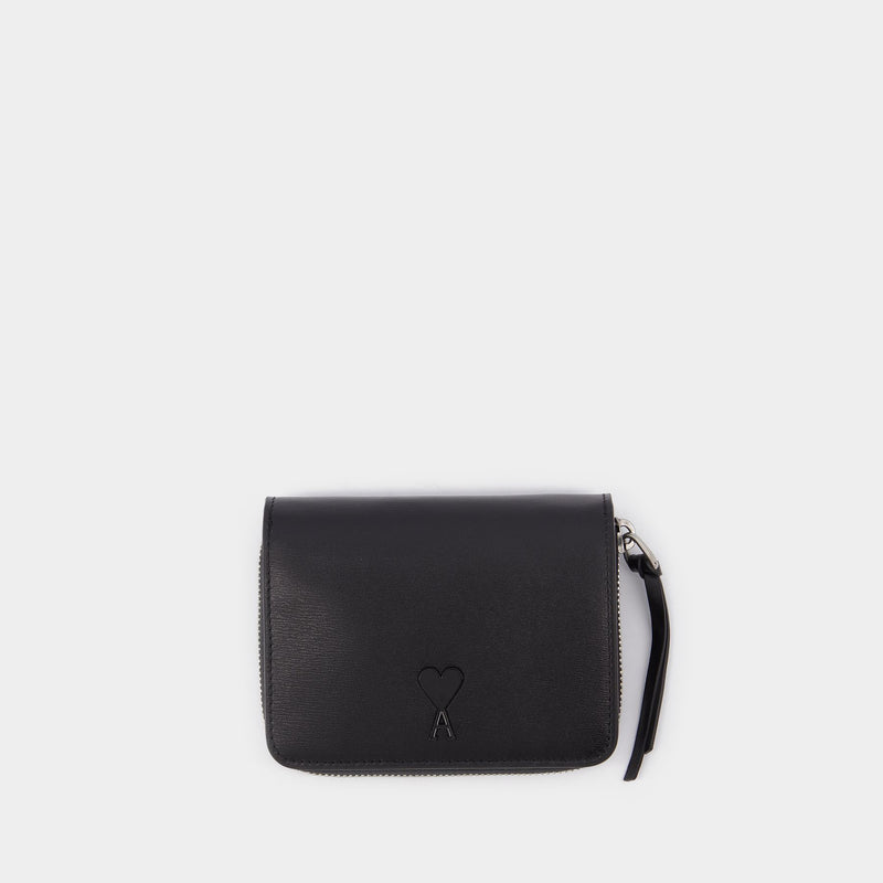 Zipped ADC Wallet in Black Leather