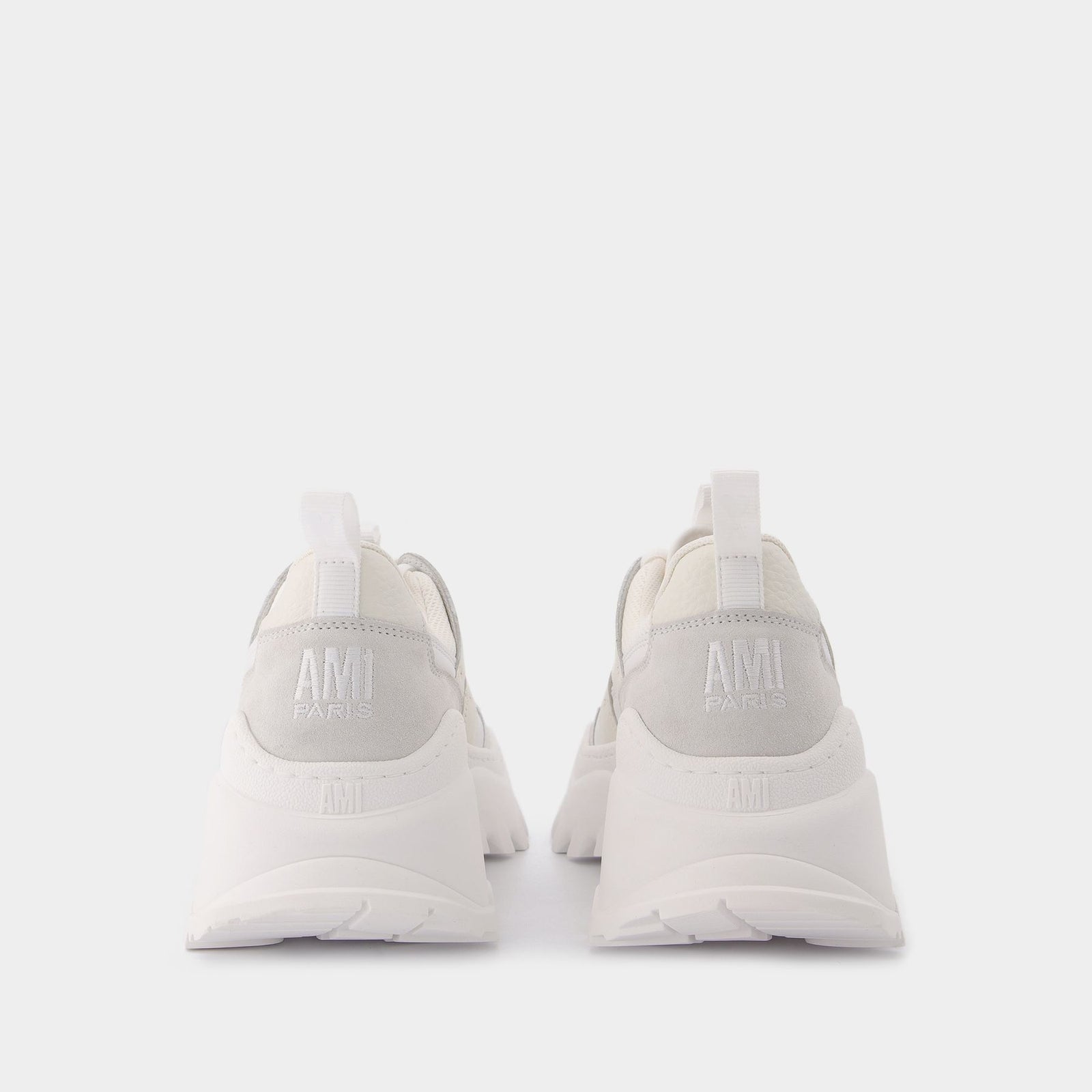 スニーカー AMI PARIS New Lucky 9 Sneakers in White Leather New Lucky 9 Sneakers in White Leather