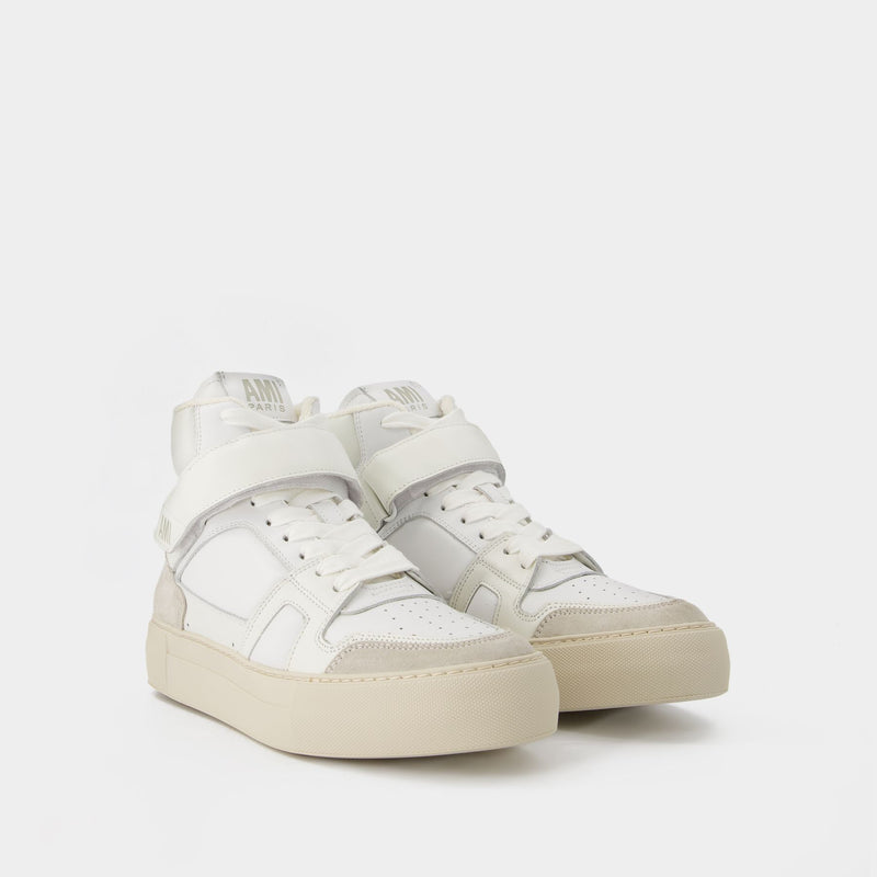 High-Top ADC Sneakers in White Leather