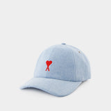 Embroidered Red Adc  Hat - Ami Paris - Blue Javel