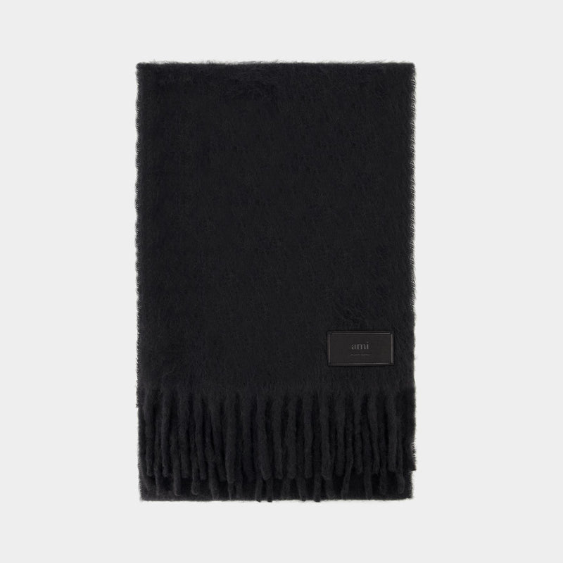 Oversize Scarf - AMI Paris - Alpaca - Black