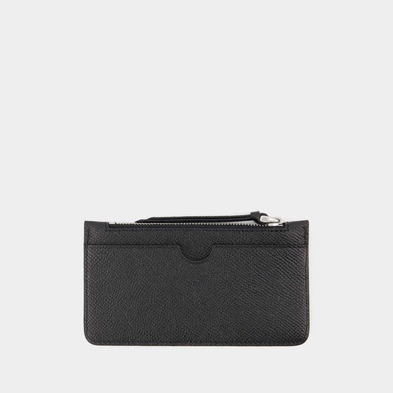 ADC Zipped Card Holder - AMI Paris - Leather - Black